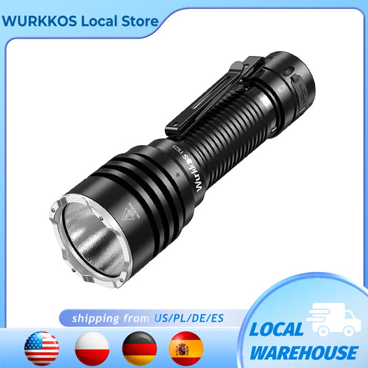 Wurkkos Ts23 Rechargeable Tactical Flashlight IPX8 Waterproof EDC Torch