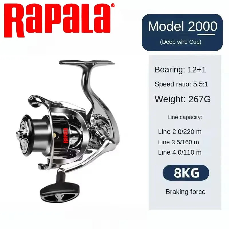Rapala Spinning Fishing Reel For Saltwater With Aluminum Spool