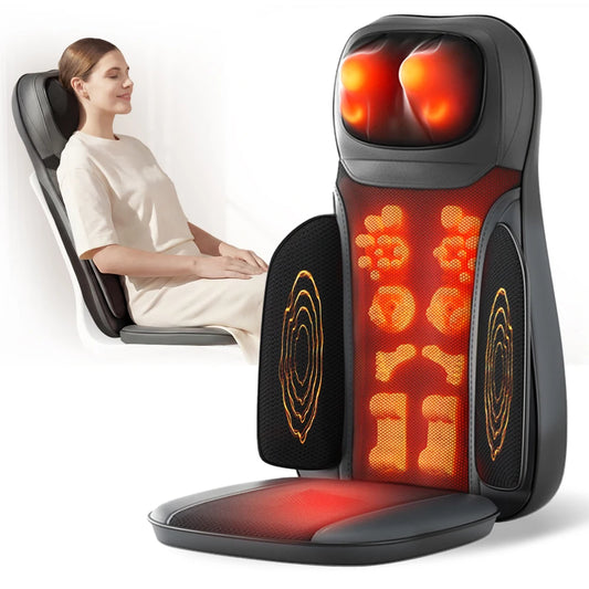HOMEMASSA Adjustable Shiatsu Neck Back Massager With Heat
