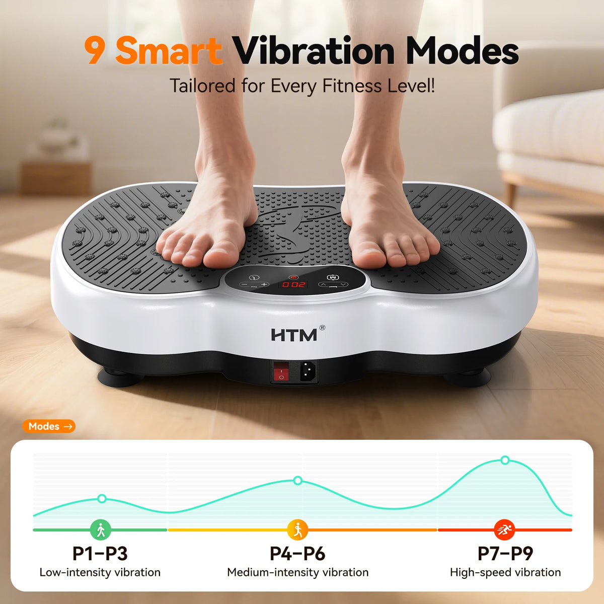 Adjustable Vibration Exercise Plate Machine For Full Body Fitness