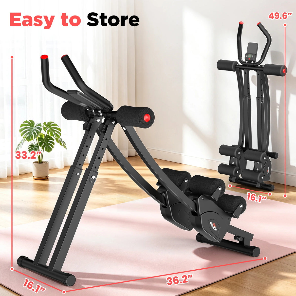 Dual Split Track Ab Machine With Adjustable Resistance LCD Display