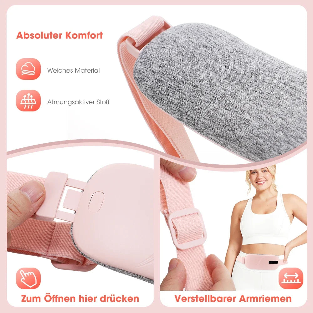 Cordless Rechargeable Heating Pad Vibrating Massage Belt For Waist