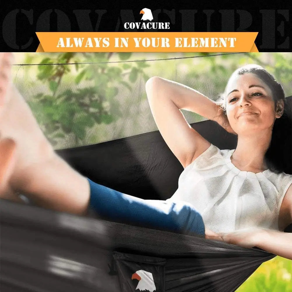 Double Camping Hammock With Tree Straps For Hiking And Travel