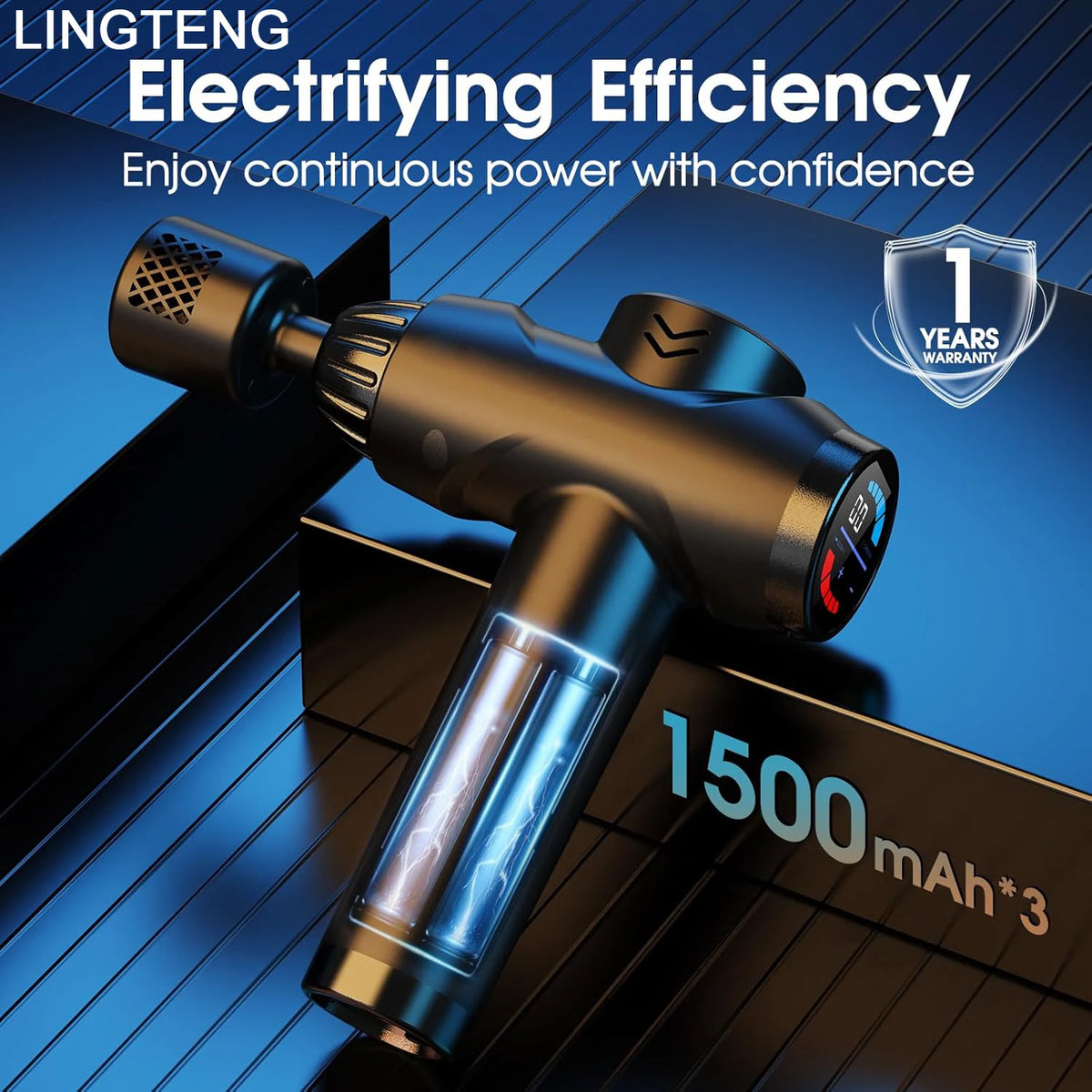 Lingteng Hot And Cold Therapy Massage Gun Deep Tissue Percussion