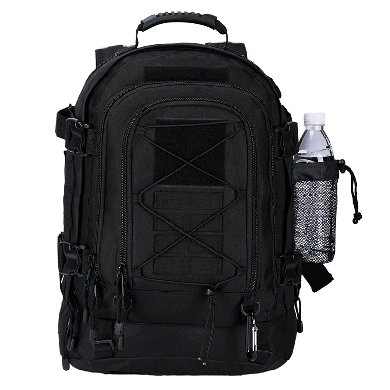 LQARMY 65L Outdoor Tactical Backpack Men Unisex Durable Nylon Hiking Bag