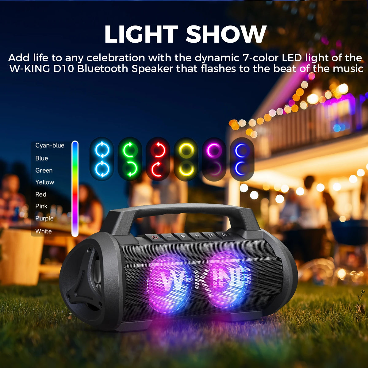 W-King D10MIC 70W RMS Bluetooth Portable Speaker