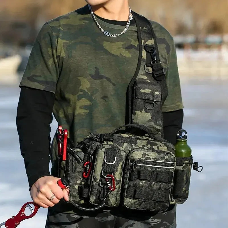 Furukroa Fishing Tackle Backpack With Lure Storage And Rod Holder