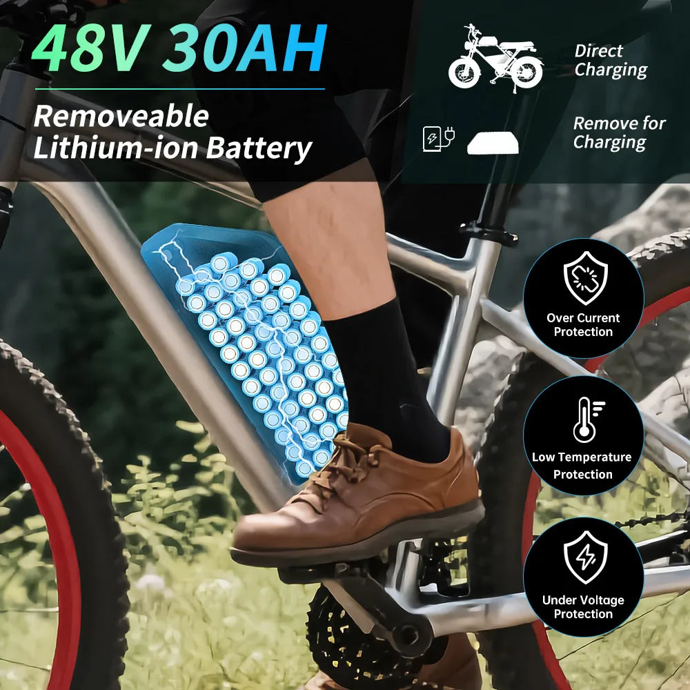 UNITPACKPOWER 48V 60V Electric Bike Battery Pack With 21700 Cells