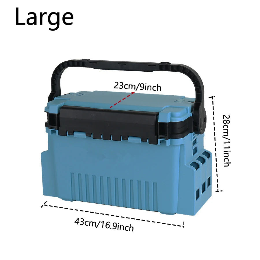 Multifunctional Fishing Tackle Box With Bait Storage And Rod Holder