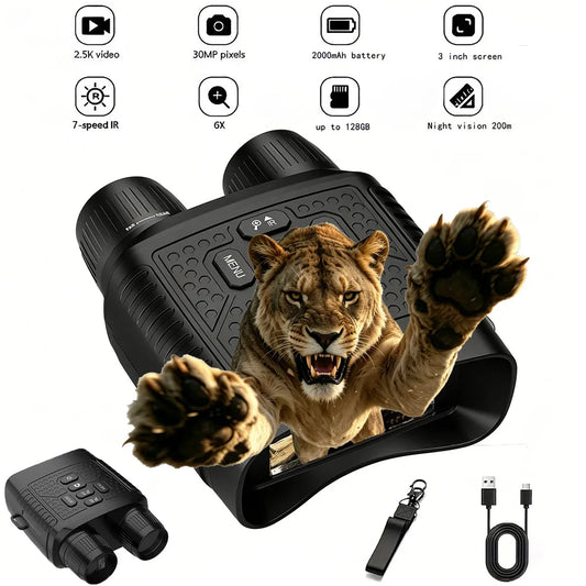 Digital Night Vision Binoculars With Large Screen And 6X Zoom