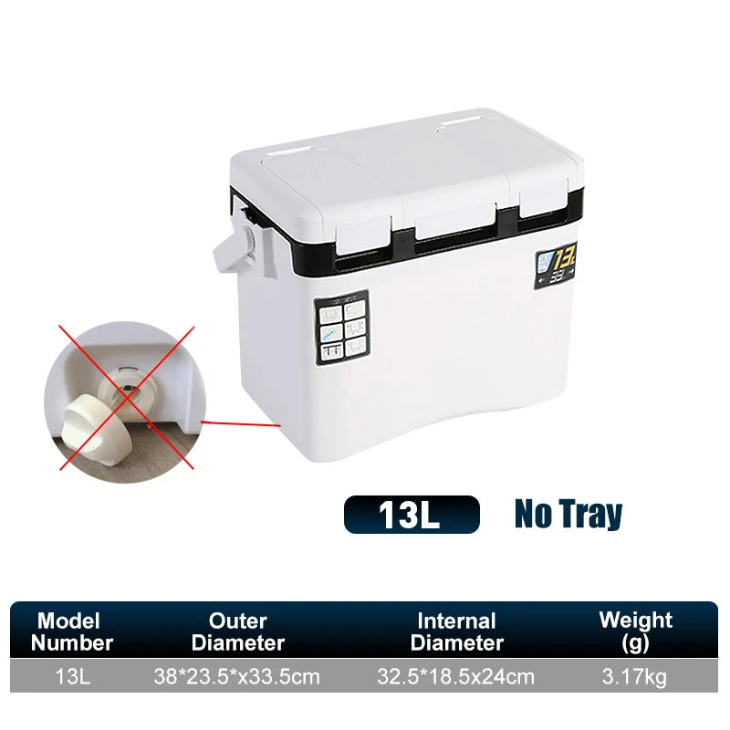 LEYDUN Portable Fishing Cooler Box With Tackle Storage