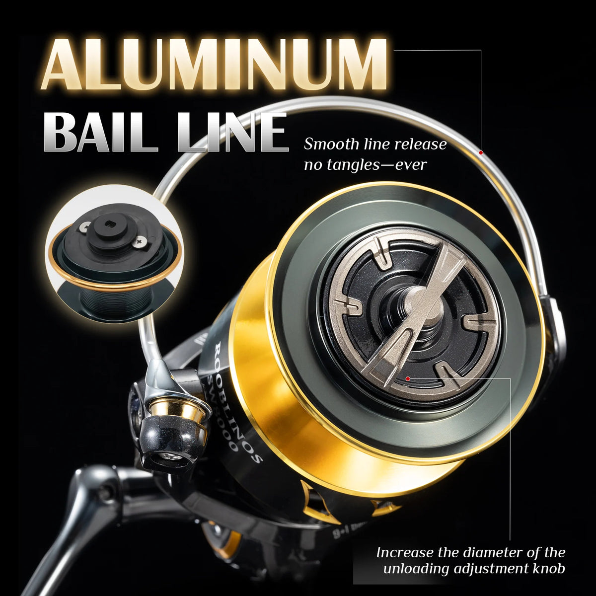 Rooblinos Ultralight Saltwater Spinning Reel With Powerful Drag