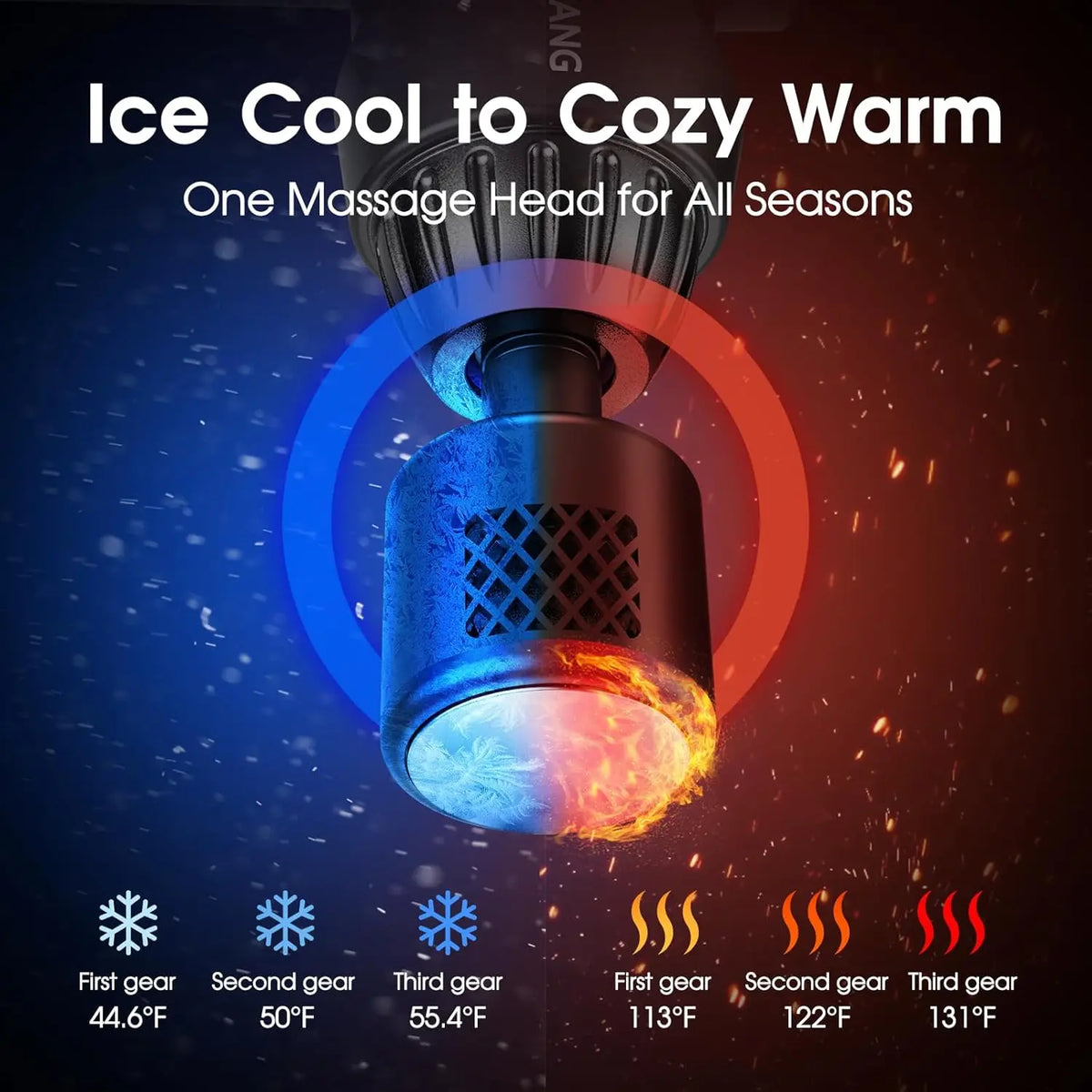 Lingteng Hot And Cold Therapy Massage Gun Deep Tissue Percussion