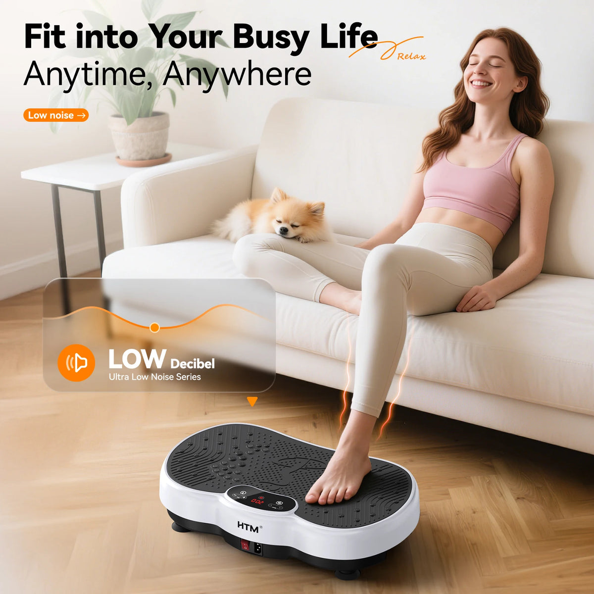 Adjustable Vibration Exercise Plate Machine For Full Body Fitness