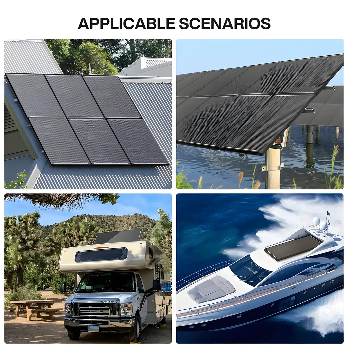 Rvpozwer High Efficiency Monocrystalline Solar Panel For Outdoors