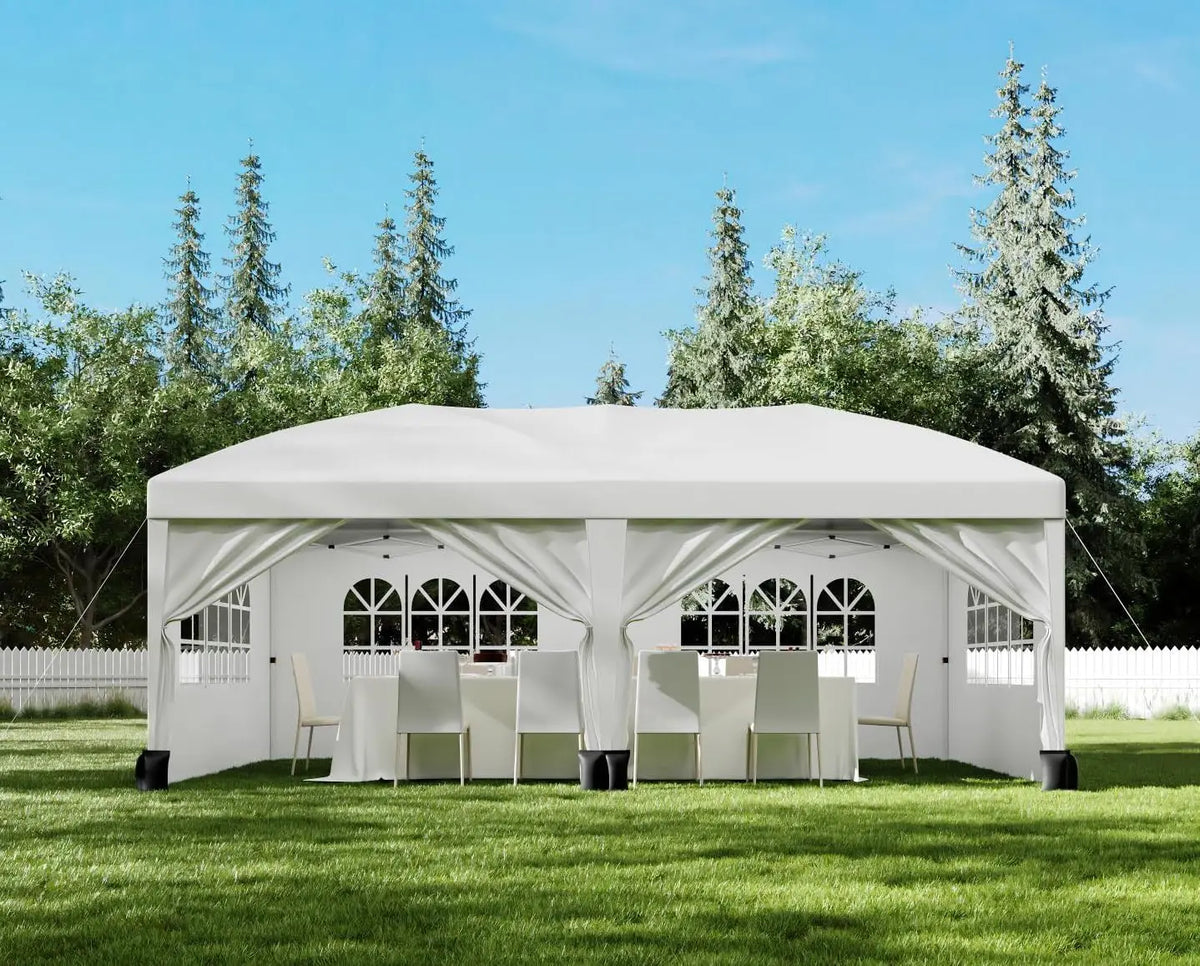 Garvee Folding Waterproof Pop Up Canopy Tent With Window Sidewalls