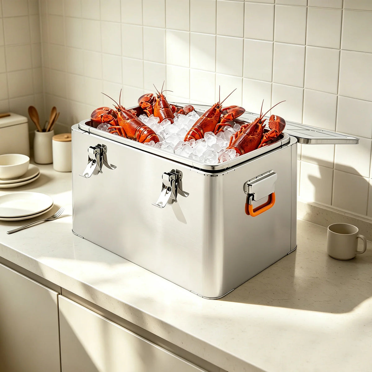 Double Wall Insulated Stainless Steel Beverage Cooler Tub