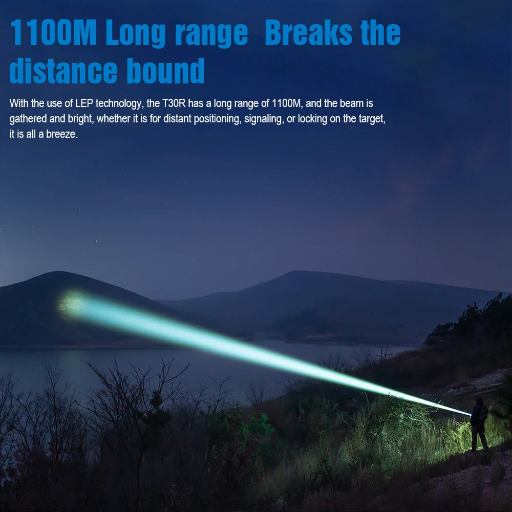 TrustFire T30R Tactical Laser LED Rechargeable Flashlight