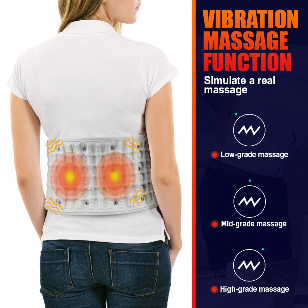 Moajaza Cordless Heated Lumbar Support Airbag Waist Massager