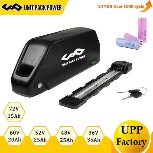 UNITPACKPOWER 48V 60V Electric Bike Battery Pack With 21700 Cells