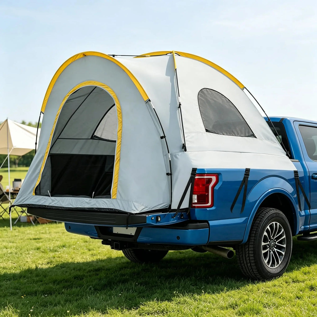 Waterproof Double Layer Truck Bed Tent With Awning For 2 To 3 People