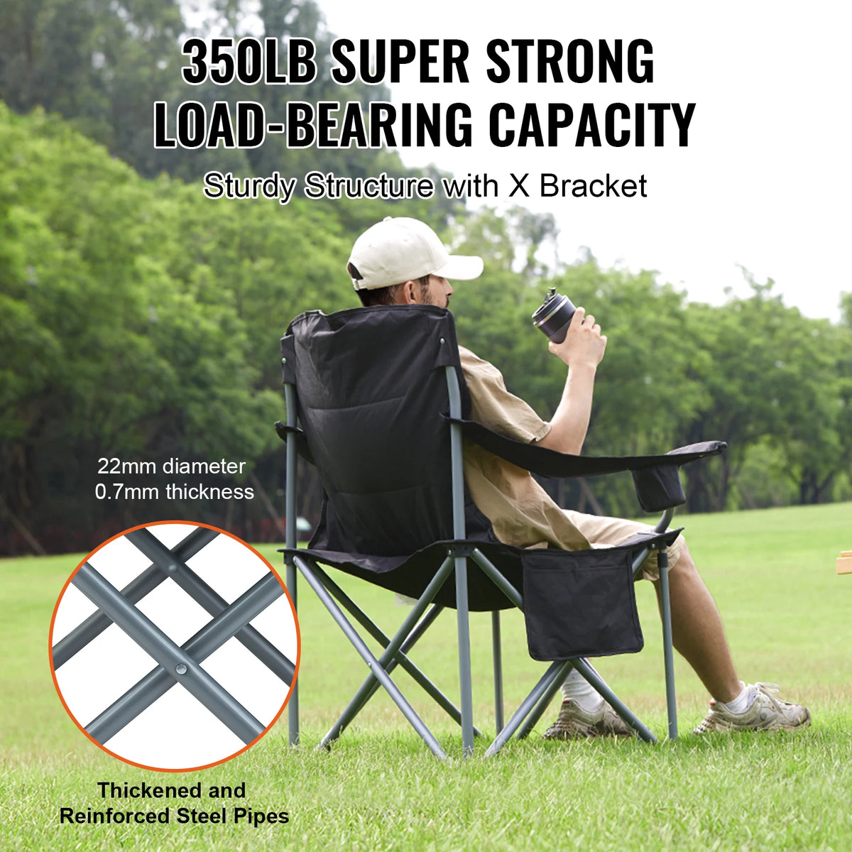 SucceBuy Outdoor Camping Chair Portable Folding Seat For Travel
