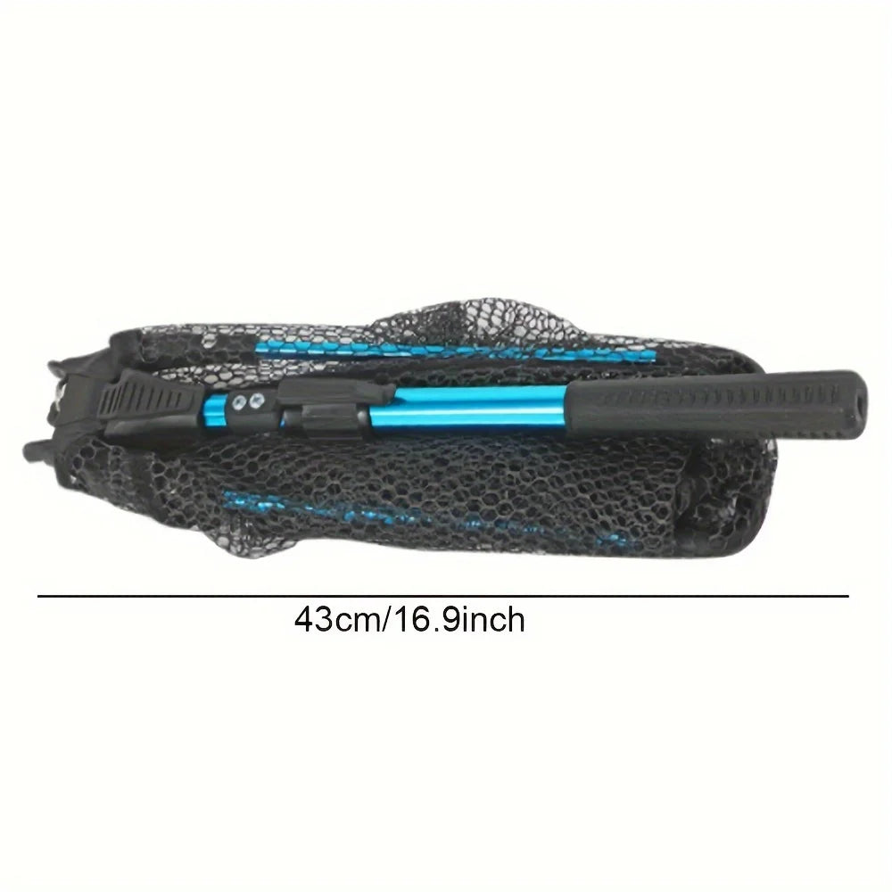 Retractable Aluminum Alloy Telescopic Folding Fishing Net With Triangular Mesh
