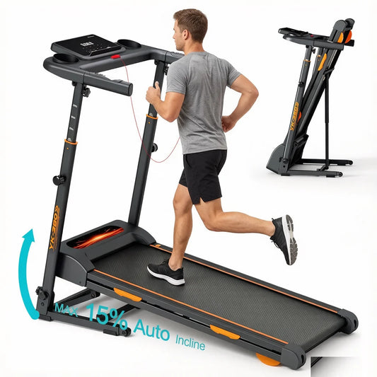 Compact Foldable 3HP Treadmill With Brushless Motor And Adjustable Incline