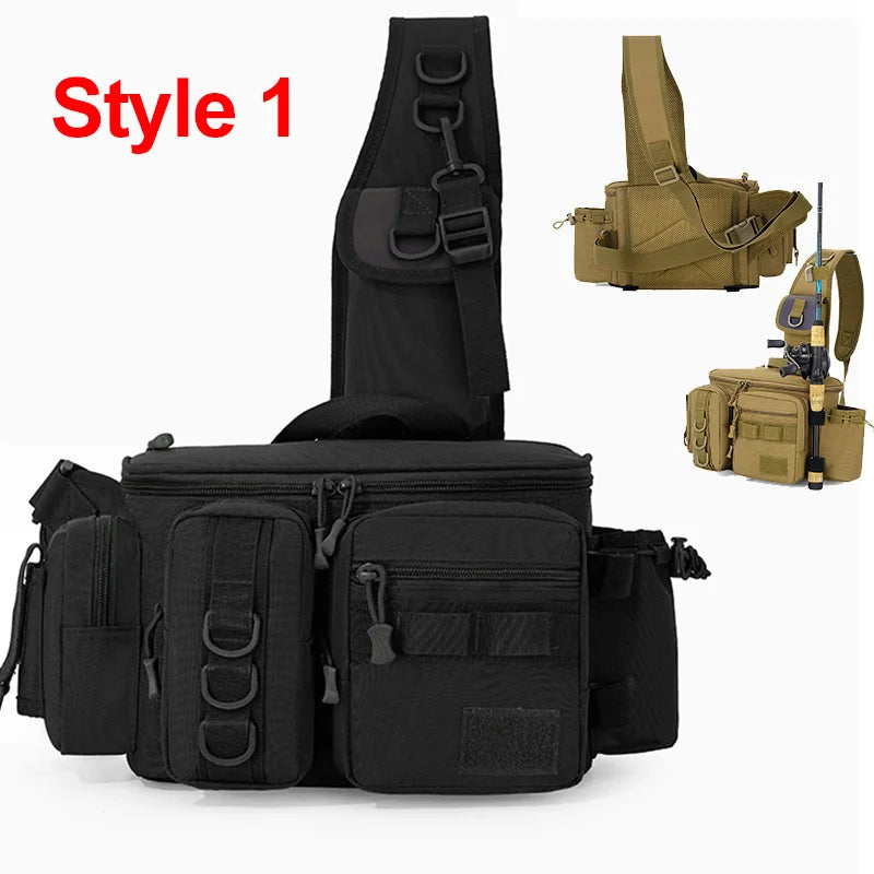 Furukroa Fishing Tackle Backpack With Lure Storage And Rod Holder
