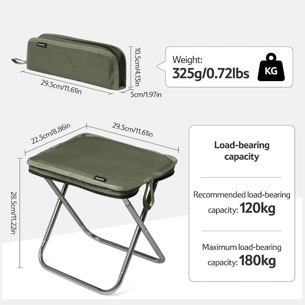 Naturehike Lightweight Foldable Backpack Seat For Outdoors