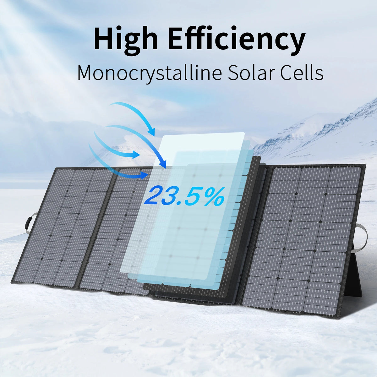 Mhpows Foldable 400W Monocrystalline Solar Panel Waterproof Portable