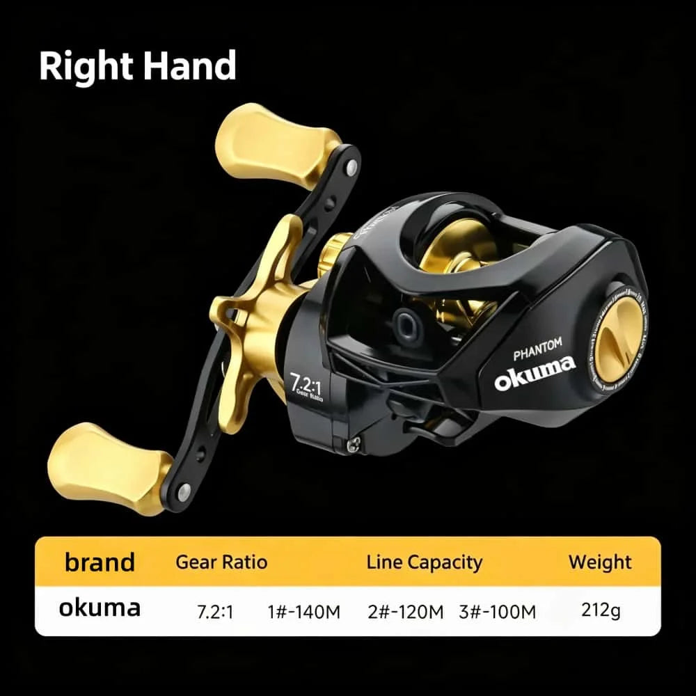 OKUMA Baitcast Reel for Bass Freshwater and Ocean Fishing