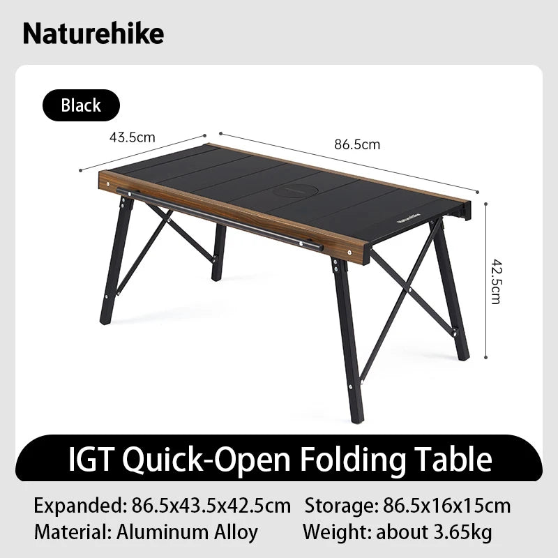 Naturehike Portable Aluminum Folding IGT Camping Grill Table