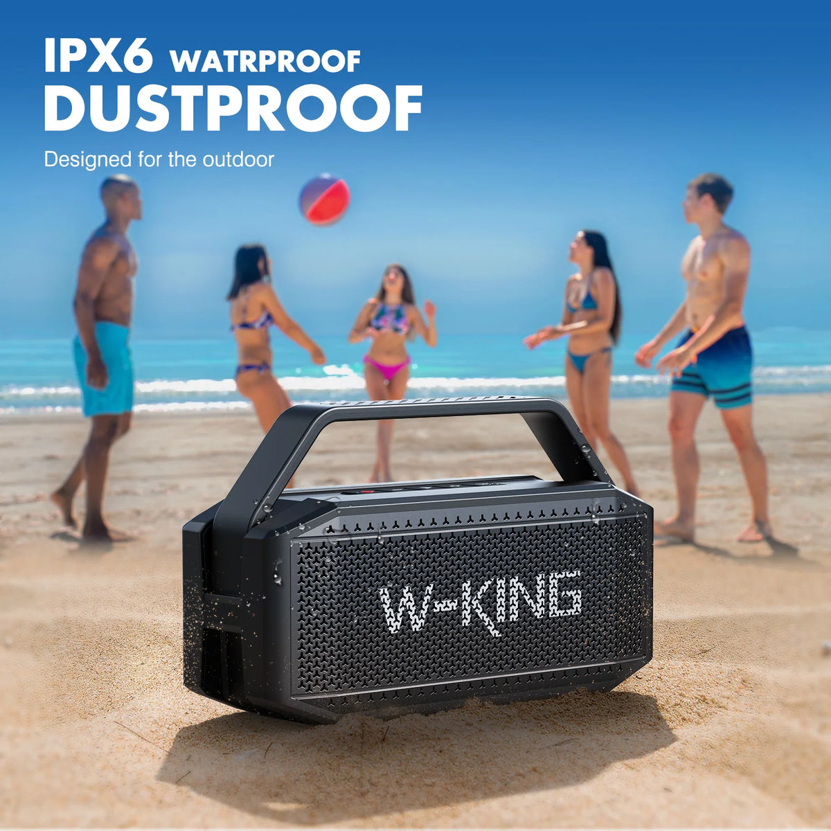 W-King D9-1 100W Waterproof Bluetooth Speaker With Subwoofer