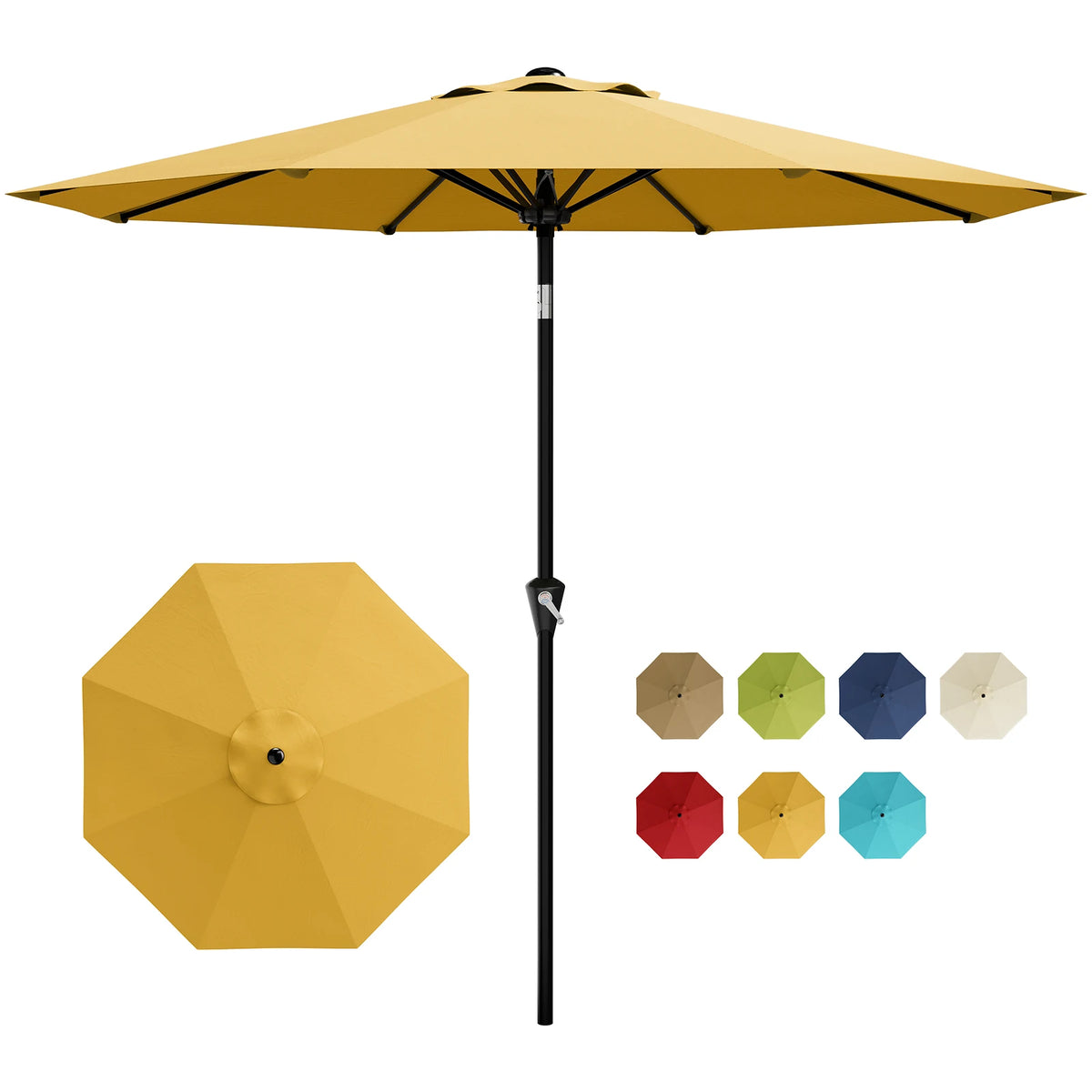 HiMISS Waterproof Market Umbrella With UV Protection And Tilt