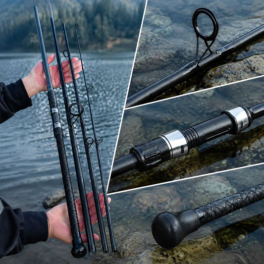 Premium High Carbon Fiber Four Section Surf Spinning Rod