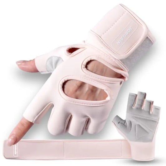 Padded Weight Lifting Workout Gloves With Wrist Wrap Support