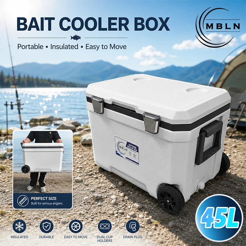Insulated Fishing Cooler Bag With Live Fish And Gear Storage