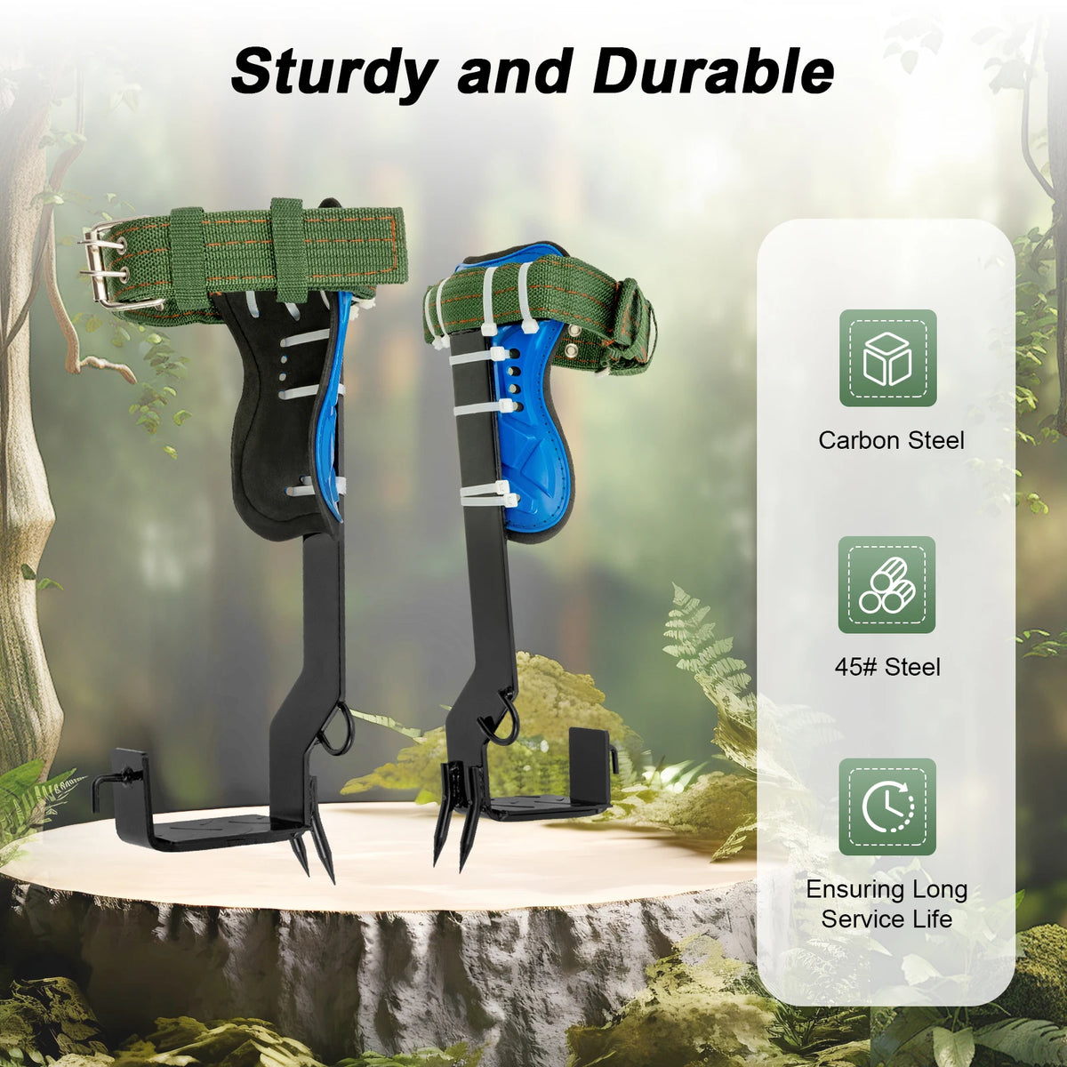 Professional Steel Tree Climbing Ascension Gear Set For Outdoors
