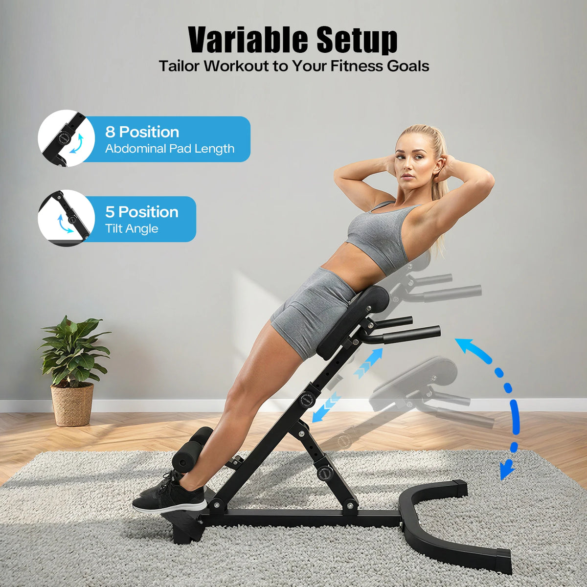 Adjustable Hyperextension Bench For Home Gym Strength Training