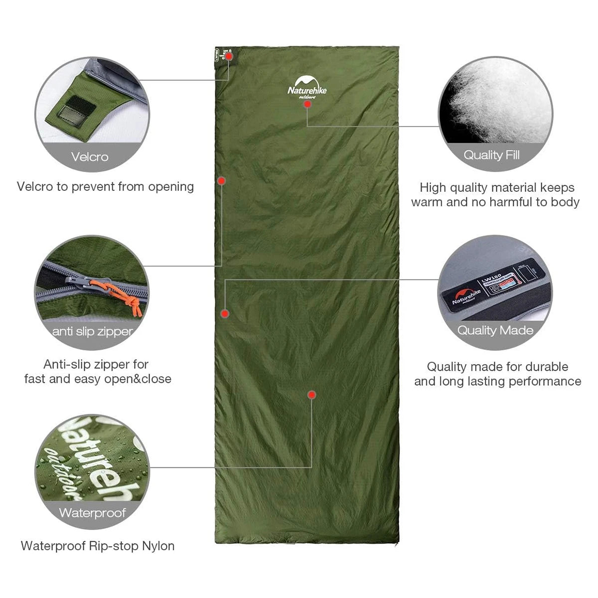 Naturehike Ultralight Envelope Backpacking Sleeping Bag