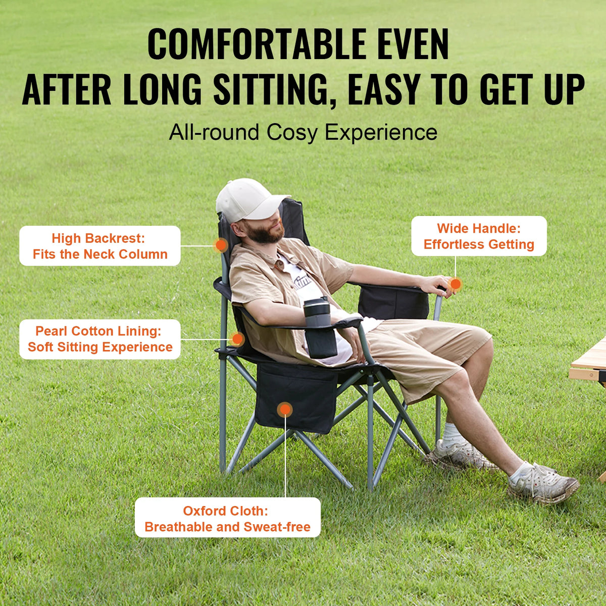 SucceBuy Outdoor Camping Chair Portable Folding Seat For Travel