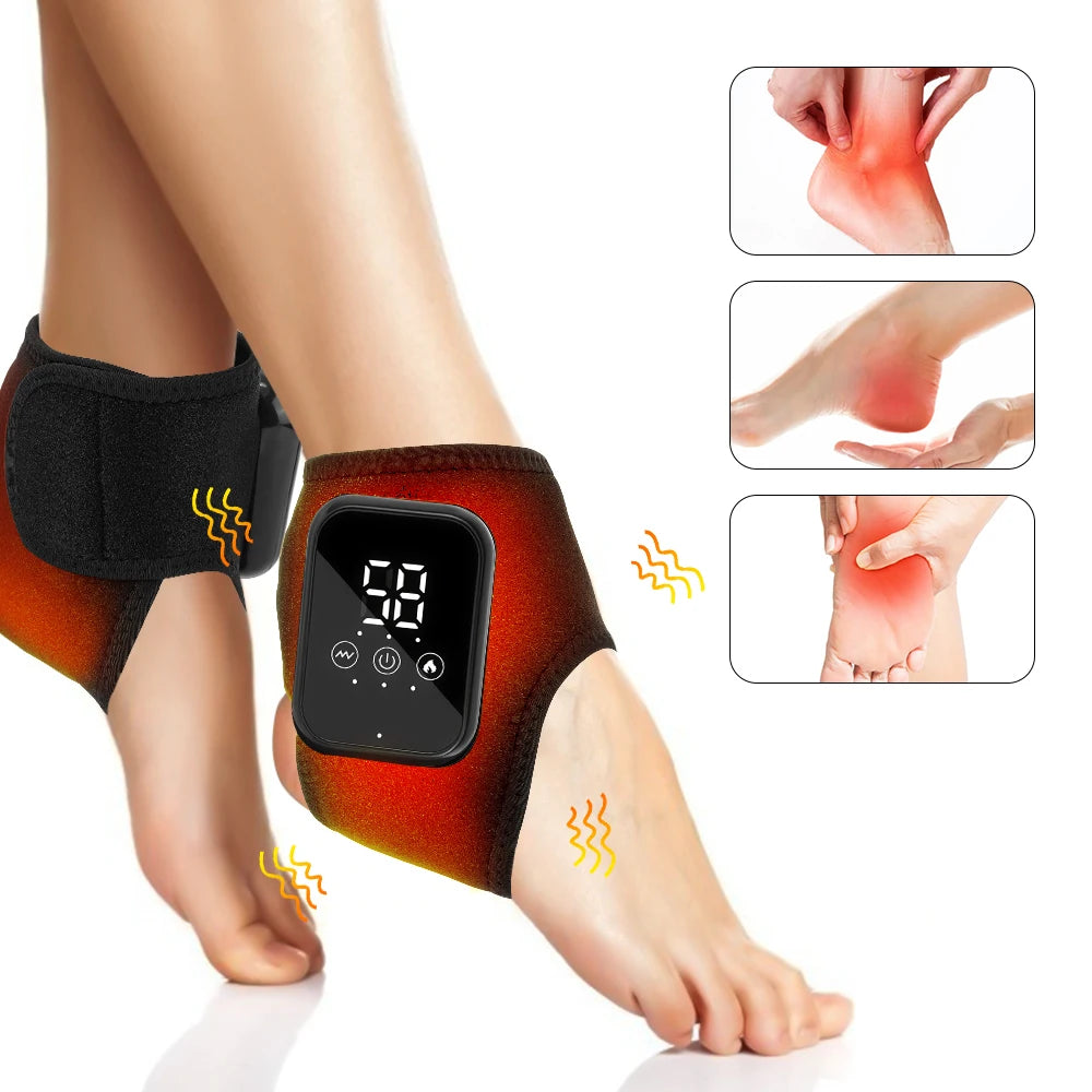 PASTSKY Electric Heating Ankle Brace With Vibration Massage Therapy