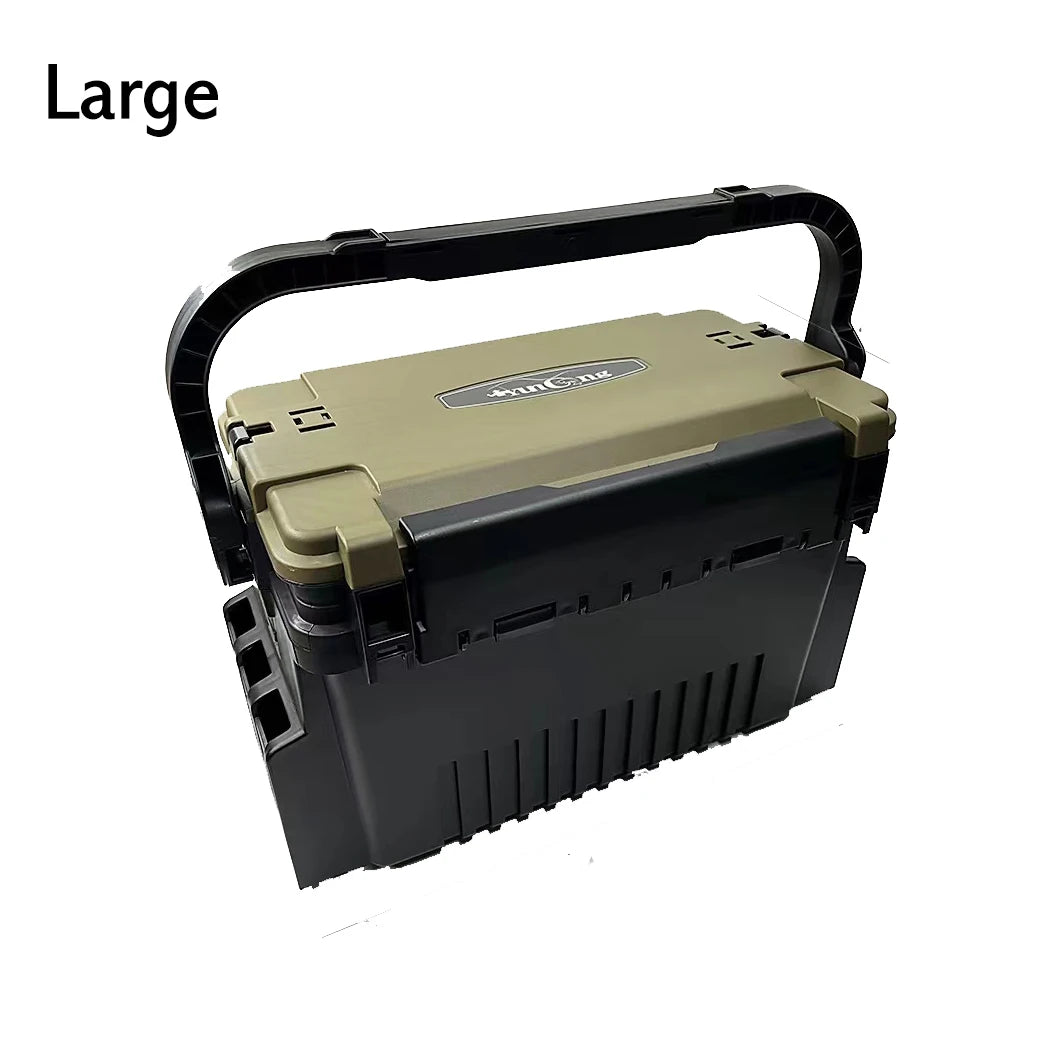 Multifunctional Fishing Tackle Box With Bait Storage And Rod Holder