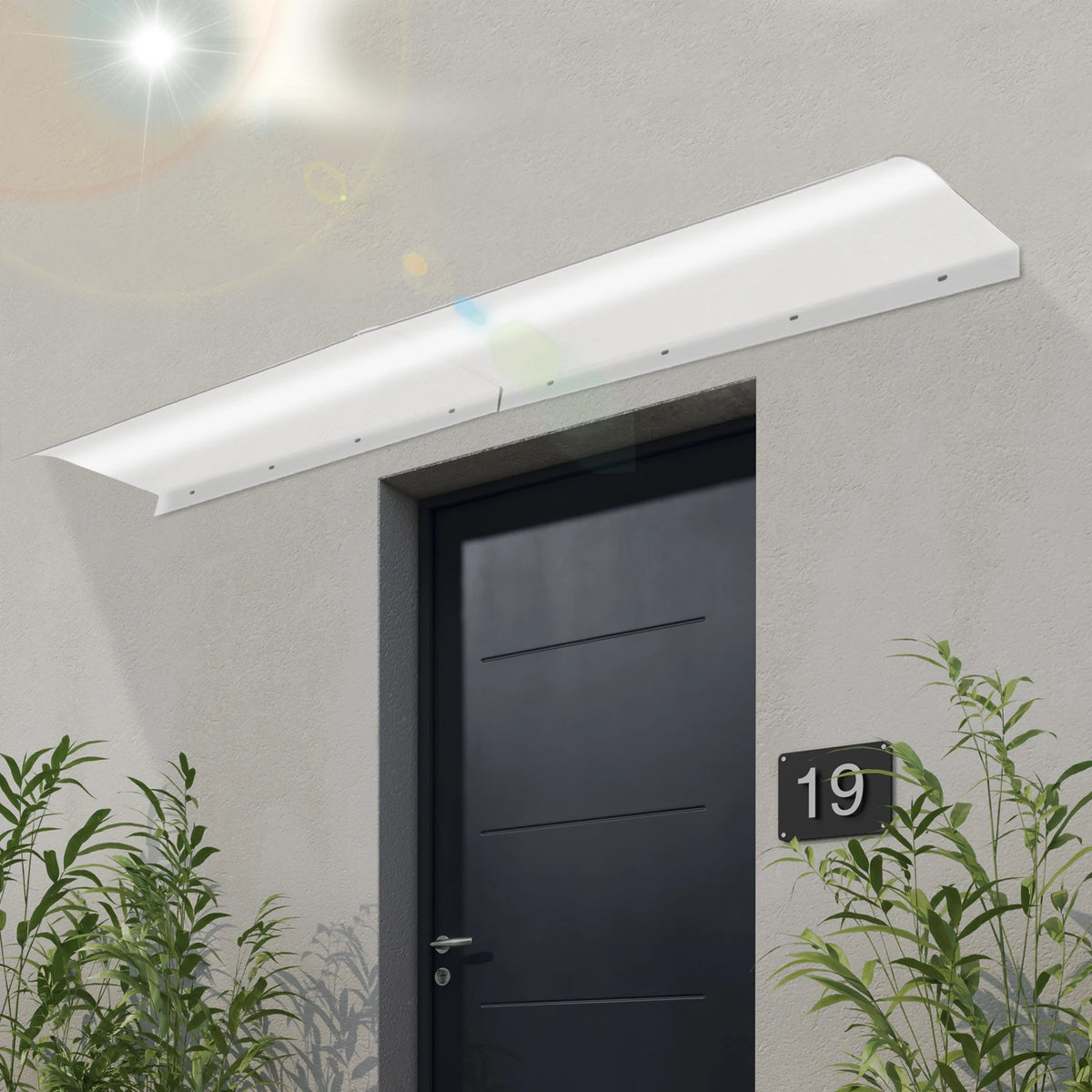 Bymaocar Invisible Front Door Awning Outdoor Rain Shelter Canopy