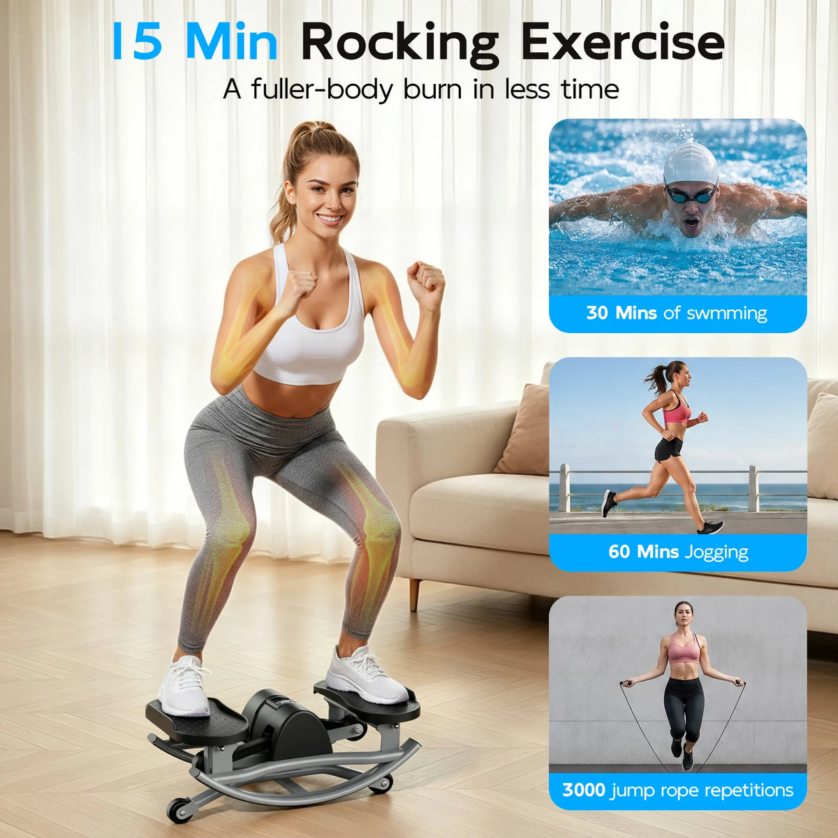 Digital Display Twist Stepper Machine With Resistance Bands