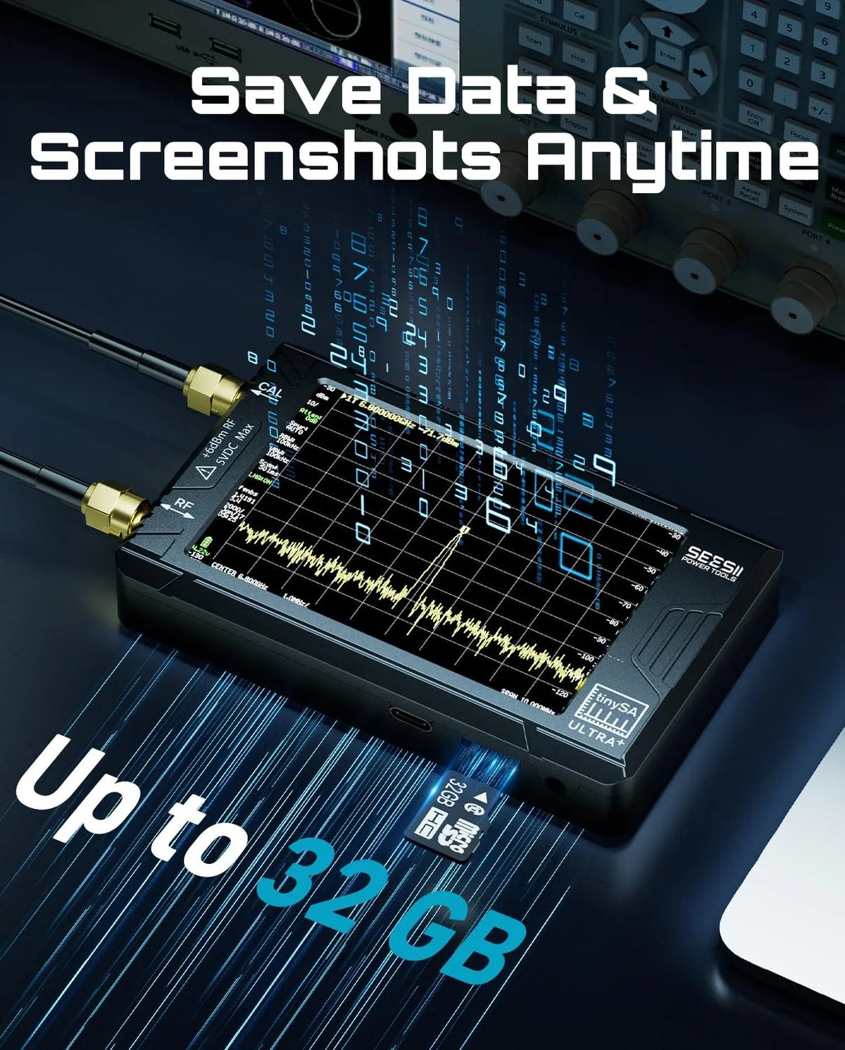 SeeSii TinySA Ultra Plus Spectrum Analyzer and RF Signal Generator