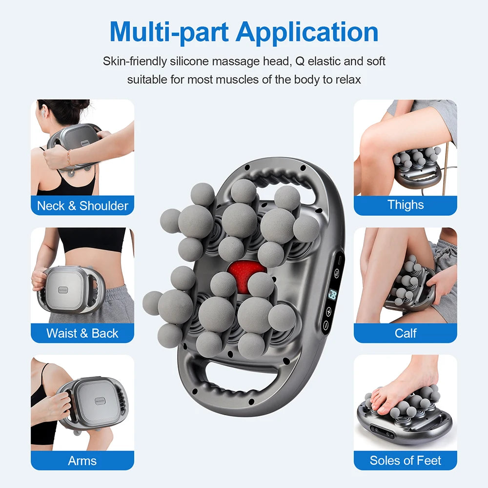 Foreverlily 22 Head Fascia Gun High Frequency Vibration Body Massager