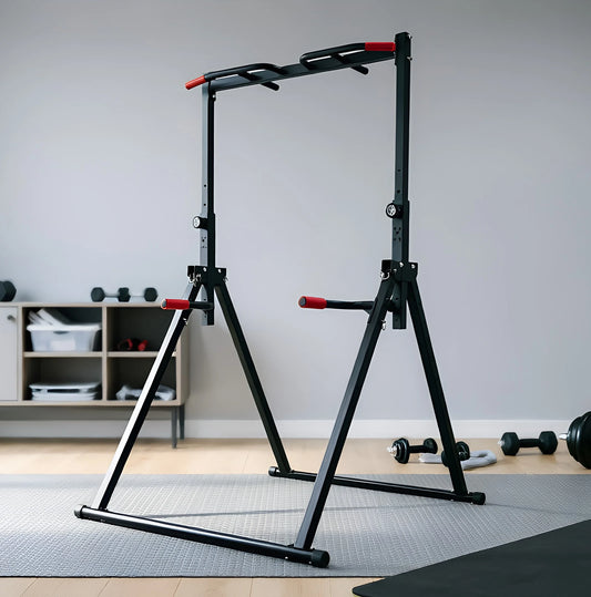 Adjustable Foldable Pull Up Bar With Parallel Home Gym Station