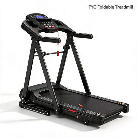 Foldable Electric Treadmill With LCD Display And Adjustable Incline